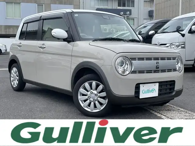 スズキ ラパン X 島根県 2022(令4)年 5.1万km フォーンベージュメタリック/ホワイト2トーンルーフ ワンオーナー　/４WD　/純正８型ＳＤナビ　/フルセグＴＶ　/ＤＶＤ再生　/Ｂｌｕｅｔｏｏｔｈ接続　/全方位／バックカメラ　/前方ドライブレコーダー/アイドリングストップ　/衝突軽減ブレーキ/後方コーナーセンサー　/前席シートヒーター　/スマートキー/純正ＨＩＤヘッドライト　/純正１４インチアルミホイール/純正フロアマット/保証書・取扱説明書/スペアキー1本