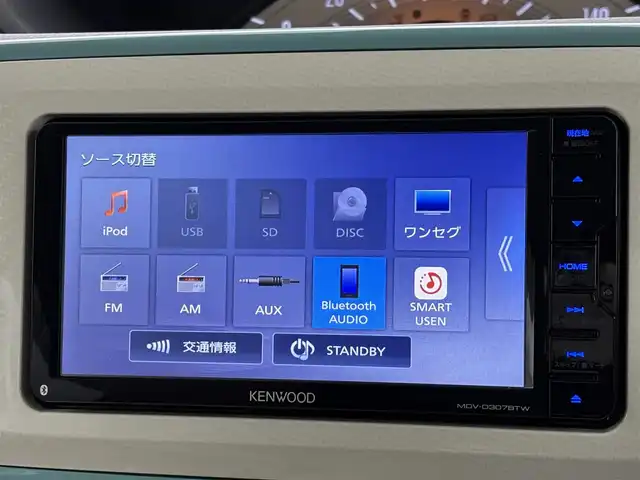 ダイハツ ムーヴ キャンバス X メイクアップ リミテッド SAⅢ 福岡県 2019(令1)年 1.2万km パールホワイトⅢ/ファインミントメタリック 2トーン 社外ナビ　/全方位カメラ　/３６０度ドライブレコーダー　/両側パワースライドドア　/衝突軽減システム　/横滑り防止　/アイドリングストップ　/オートマチックハイビーム　/レベライザー　/オートエアコン　/オートライト