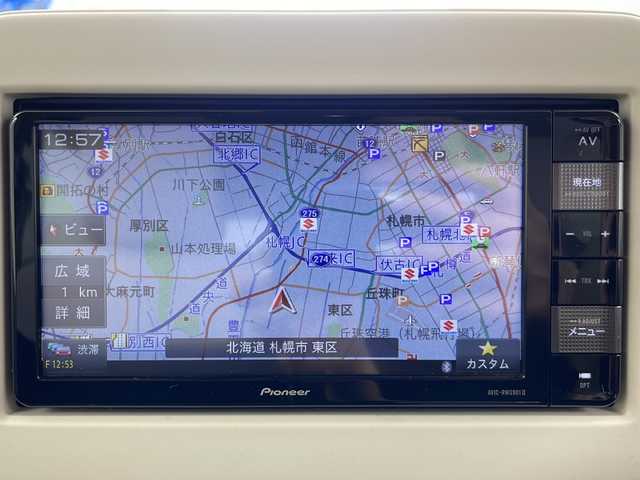 スズキ ラパン モード 道央・札幌 2020(令2)年 4.7万km ノクターンブルーパール/ホワイト 2トーンルーフ ・デュアルセンサーブレーキサポート/・レーンキープアシスト/・横滑り防止装置/・純正ナビ（AVIC-RWS901II）/・Bluetooth/CD/DVD/SD/USB/フルセグTV/・シートヒーター運転席/助手席/・スマートキー/スペアキー１本/・オートライト/・盗難防止装置/・アイドリングストップ/・ABS/・ETC/・社外ドライブレコーダー前後（DRX-019R）/・積込スタッドレスタイヤ/・ルーフキャリア