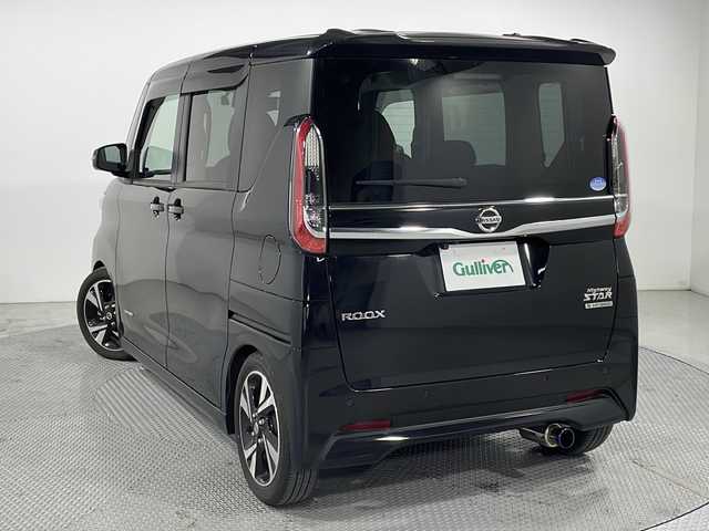 日産 ルークス HWS Gターボ プロパイロットED 広島県 2020(令2)年 0.6万km ブラック プロパイロット/純正9型ナビ/アラウンドビューモニター/ハンズフリーオートスライドドア/リヤサーキュレーター/エマージェンシーブレーキ/車線逸脱警報/車線逸脱抑制/ハイビームアシスト/踏み間違い衝突防止アシスト/LEDヘッドランプ/純正15インチAW/ETC/ドライブレコーダー/USB入力端子