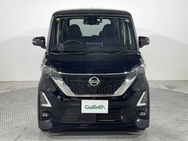 日産 ルークス HWS Gターボ プロパイロットED 広島県 2020(令2)年 0.6万km ブラック プロパイロット/純正9型ナビ/アラウンドビューモニター/ハンズフリーオートスライドドア/リヤサーキュレーター/エマージェンシーブレーキ/車線逸脱警報/車線逸脱抑制/ハイビームアシスト/踏み間違い衝突防止アシスト/LEDヘッドランプ/純正15インチAW/ETC/ドライブレコーダー/USB入力端子