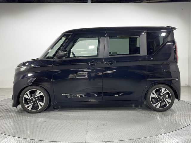 日産 ルークス HWS Gターボ プロパイロットED 広島県 2020(令2)年 0.6万km ブラック プロパイロット/純正9型ナビ/アラウンドビューモニター/ハンズフリーオートスライドドア/リヤサーキュレーター/エマージェンシーブレーキ/車線逸脱警報/車線逸脱抑制/ハイビームアシスト/踏み間違い衝突防止アシスト/LEDヘッドランプ/純正15インチAW/ETC/ドライブレコーダー/USB入力端子