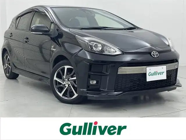 トヨタ アクア G GRスポーツ 茨城県 2019(令1)年 0.8万km ブラックマイカ 純正9インチナビ/CD/フルセグ/Bluetooth/AM/FM/ETC2.0/レーンキープアシスト/レーダークルーズコントロール/LEDヘッドライト/衝突被害軽減/コーナーセンサー/ドラレコ