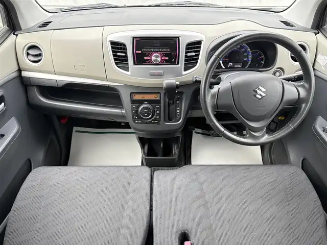 スズキ ワゴンＲ FX－LTD 岩手県 2013(平25)年 5万km ミステリアスバイオレットパール 禁煙車/4WD/社外エンジンスターター/カロッツェリア2DINオーディオ/→CD/AUX/USB/FM/AM/運転席シートヒーター/〇プッシュスタート/〇電動格納ミラー/〇ウィンカーミラー/〇ドアバイザー/〇フロアマット/〇スマートキー/スペアキー/冬タイヤ社外アルミホイール車載