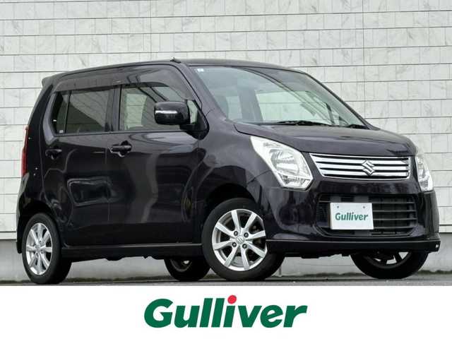スズキ ワゴンＲ FX－LTD 岩手県 2013(平25)年 5万km ミステリアスバイオレットパール 禁煙車/4WD/社外エンジンスターター/カロッツェリア2DINオーディオ/→CD/AUX/USB/FM/AM/運転席シートヒーター/〇プッシュスタート/〇電動格納ミラー/〇ウィンカーミラー/〇ドアバイザー/〇フロアマット/〇スマートキー/スペアキー/冬タイヤ社外アルミホイール車載