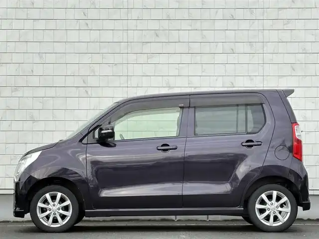 スズキ ワゴンＲ FX－LTD 岩手県 2013(平25)年 5万km ミステリアスバイオレットパール 禁煙車/4WD/社外エンジンスターター/カロッツェリア2DINオーディオ/→CD/AUX/USB/FM/AM/運転席シートヒーター/〇プッシュスタート/〇電動格納ミラー/〇ウィンカーミラー/〇ドアバイザー/〇フロアマット/〇スマートキー/スペアキー/冬タイヤ社外アルミホイール車載