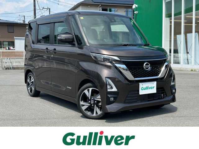 日産 ルークス HWS Gターボ プロパイロットED 静岡県 2020(令2)年 2.1万km アッシュブラウンM エンジンスタートボタン/パワーステアリング/パワーウィンドウ/アイドリングストップ/ターボ/スマートキー/オートエアコン/クルーズコントロール/USB入力端子/全方位カメラ/純正メモリナビ（CD/DVD/BT/フルセグ）/純正ETC/ドライブレコーダー前後/ベンチシート/純正フロアマット/両側パワースライドドア/純正アルミホイール/ABS/横滑り防止装置/レーンキープアシスト/コーナーセンサー前後/オートライト/オートマチックハイビーム/LEDヘッドライト/Wプラスサイドエアバック/衝突軽減システム/プロパイロット