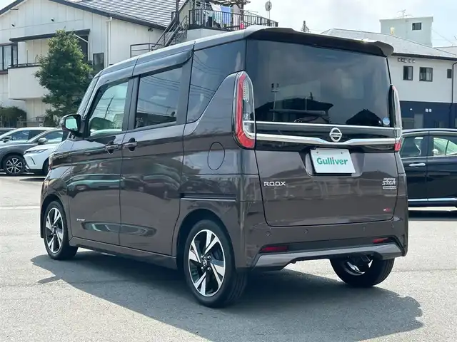 日産 ルークス HWS Gターボ プロパイロットED 静岡県 2020(令2)年 2.1万km アッシュブラウンM エンジンスタートボタン/パワーステアリング/パワーウィンドウ/アイドリングストップ/ターボ/スマートキー/オートエアコン/クルーズコントロール/USB入力端子/全方位カメラ/純正メモリナビ（CD/DVD/BT/フルセグ）/純正ETC/ドライブレコーダー前後/ベンチシート/純正フロアマット/両側パワースライドドア/純正アルミホイール/ABS/横滑り防止装置/レーンキープアシスト/コーナーセンサー前後/オートライト/オートマチックハイビーム/LEDヘッドライト/Wプラスサイドエアバック/衝突軽減システム/プロパイロット