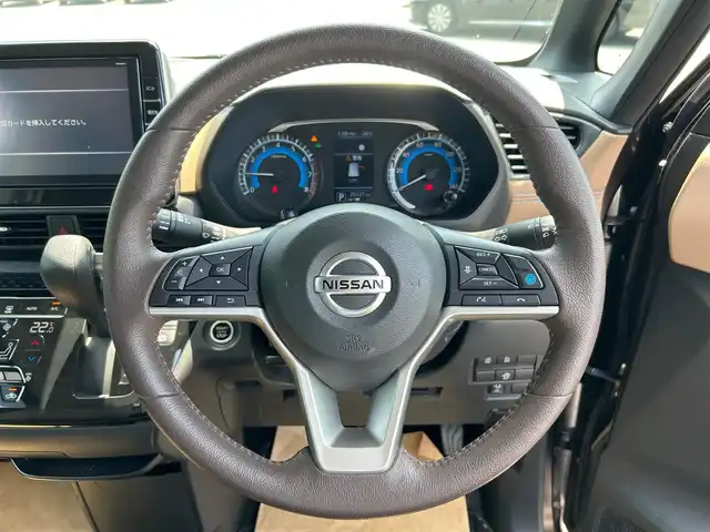 日産 ルークス HWS Gターボ プロパイロットED 静岡県 2020(令2)年 2.1万km アッシュブラウンM エンジンスタートボタン/パワーステアリング/パワーウィンドウ/アイドリングストップ/ターボ/スマートキー/オートエアコン/クルーズコントロール/USB入力端子/全方位カメラ/純正メモリナビ（CD/DVD/BT/フルセグ）/純正ETC/ドライブレコーダー前後/ベンチシート/純正フロアマット/両側パワースライドドア/純正アルミホイール/ABS/横滑り防止装置/レーンキープアシスト/コーナーセンサー前後/オートライト/オートマチックハイビーム/LEDヘッドライト/Wプラスサイドエアバック/衝突軽減システム/プロパイロット
