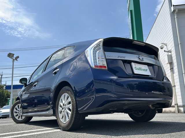 トヨタ プリウス ＰＨＶ S 東京都 2014(平26)年 8.3万km ダークブルーマイカ 純正ナビ（NSZA-X64T）/・Bluetooth/TV/CD/DVD/ドライブレコーダー（DC-DR410）/シートヒーター/オートライト/横滑り防止装置/純正15インチホイール/取扱説明書/保証書