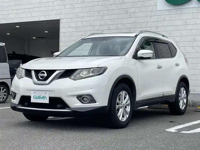 日産 エクストレイル 20X エマージェンシーブレーキ 宮崎県 2014(平26)年 7.9万km ブリリアントホワイトパール メーカーOPナビゲーション/　AM FM CD DVD BT TV/アラウンドビューモニター/エマージェンシーブレーキ/４WD/サンルーフ/ETC車載器/運転席助手席シートヒーター/パワーバックドア/LEDヘッドライト/プッシュスタート/アイドリングストップ/オートエアコン/スマートキー/ルーフレール