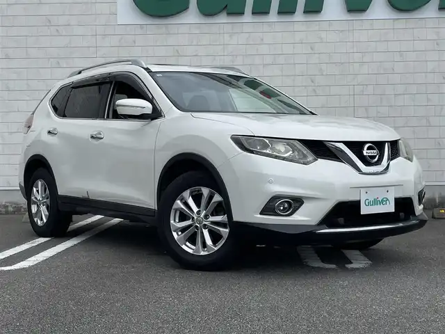 日産 エクストレイル 20X エマージェンシーブレーキ 宮崎県 2014(平26)年 7.9万km ブリリアントホワイトパール メーカーOPナビゲーション/　AM FM CD DVD BT TV/アラウンドビューモニター/エマージェンシーブレーキ/４WD/サンルーフ/ETC車載器/運転席助手席シートヒーター/パワーバックドア/LEDヘッドライト/プッシュスタート/アイドリングストップ/オートエアコン/スマートキー/ルーフレール