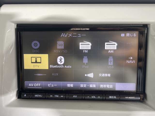 スズキ ハスラー G 沖縄県 2018(平30)年 6.7万km クールカーキPM 県外仕入/禁煙車/社外ナビ[NR-MZ077]/（CD/DVD/フルセグTV/Bluetooth）/シートヒーター　D/N/レーダーブレーキサポート/スマートキー/スペアキー/プッシュスタート/ドアバイザー/ETC/フロアマット/取扱説明書/ABS/横滑り防止装置