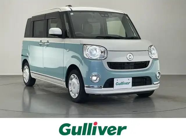 ダイハツ ムーヴ キャンバス G メイクアップ リミテッド　SAⅢ 愛知県 2019(平31)年 7.3万km パールホワイトⅢ/ファインミントメタリック 2トーン 純正ナビ　全方位カメラ　禁煙　両側パワスラ　Ｂｌｕｅｔｏｏｔｈ　フルセグＴＶ　ＤＶＤ　ドラレコ　ＥＴＣ　スマートアシストIII　衝突軽減　アイドリングストップ　オートハイビーム　ＬＥＤライト　フォグ　プッシュスタート　スマートキー
