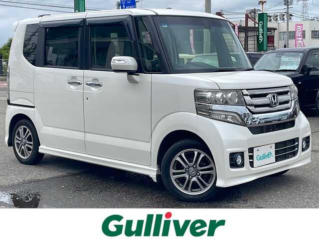 ホンダ Ｎ ＢＯＸ カスタム G L SSパッケージ 秋田県 2015(平27)年 9万km プレミアムホワイトパールⅡ 純正SDナビ/社外ETC/バックカメラ/フルセグTV/社外前後ドライブレコーダー/両側パワースライドドア/純正AW/チップアップシート/社外AWスタッドレスタイヤ積み込み/スペアキー/社外エンジンスターター