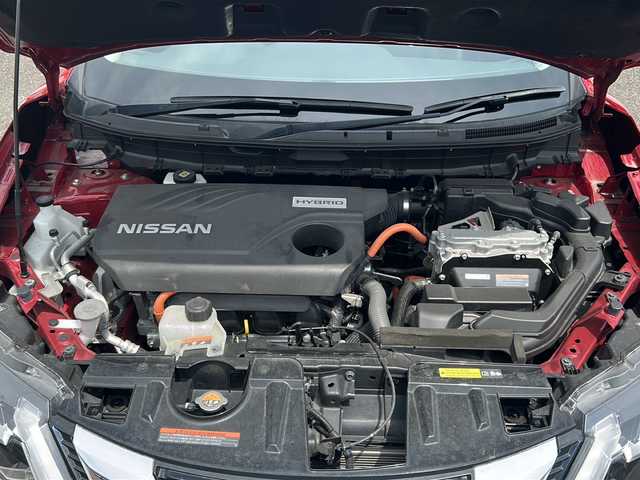 日産 エクストレイル ハイブリッド 20Xi 岐阜県 2018(平30)年 5.8万km ガーネットレッド ハーフレザーシート/ディーラーオプションナビ［MM517D-L］/フルセグTV/BT/CD/DVD/SD/FM/AM/アラウンドビューモニター/バックカメラ/クリアランスソナー/プロパイロット/エマージェンシーブレーキ/レーンキープアシスト/ブラインドスポットモニター/先行者発進お知らせ機能/電動リアゲート/ビルトインETC/インテリジェントルームミラー/ドライブレコーダー/ヒルディセントコントロール/パートタイム４WD/革巻きステアリング/ステアリングスイッチ/LEDヘッドライト/オートライト/電動パーキング/オートホールド/電動格納ミラー/ウインカーミラー/純正バイザー/純正マット/プッシュスタート