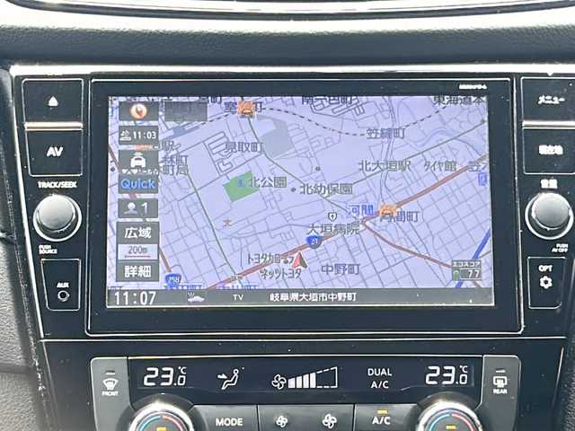日産 エクストレイル ハイブリッド 20Xi 岐阜県 2018(平30)年 5.8万km ガーネットレッド ハーフレザーシート/ディーラーオプションナビ［MM517D-L］/フルセグTV/BT/CD/DVD/SD/FM/AM/アラウンドビューモニター/バックカメラ/クリアランスソナー/プロパイロット/エマージェンシーブレーキ/レーンキープアシスト/ブラインドスポットモニター/先行者発進お知らせ機能/電動リアゲート/ビルトインETC/インテリジェントルームミラー/ドライブレコーダー/ヒルディセントコントロール/パートタイム４WD/革巻きステアリング/ステアリングスイッチ/LEDヘッドライト/オートライト/電動パーキング/オートホールド/電動格納ミラー/ウインカーミラー/純正バイザー/純正マット/プッシュスタート