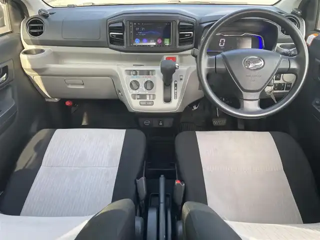 ダイハツ ミラ イース X SAⅢ 島根県 2017(平29)年 8.2万km ホワイト 4WD/社外ディスプレイオーディオ(BT/USB/AUX)/デジタルインナーミラー /ミラー一体型前後ドライブレコーダー/LEDヘッドライト/衝突被害軽減ブレーキ/車線逸脱警報/アイドリングストップ/オートハイビーム/純正フロアマット/電動格納ミラー/取扱説明書/保証書