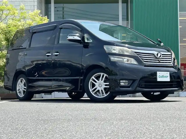 トヨタ ヴェルファイア 2．4Z 岡山県 2008(平20)年 14万km ブラック 両側パワースライドドア/サンルーフ/バックカメラ/スペアキー/純正ナビ/DVD再生機能/バックカメラ/ビルトインETC/AC100V/前後コーナーセンサー