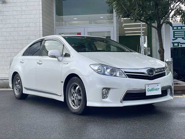 トヨタ ＳＡＩ G Aパッケージ 鳥取県 2012(平24)年 14万km パール メーカーポップアップナビ/フルセグ/バックカメラ/スマートキー/プッシュスタート/ビルトインETC/レーダークルーズ/革調シートカバー/前席パワーシート/社外AW/ウッドコンビハンドル/ウッド調パネル/リアスポイラー/ステアリングリモコン
