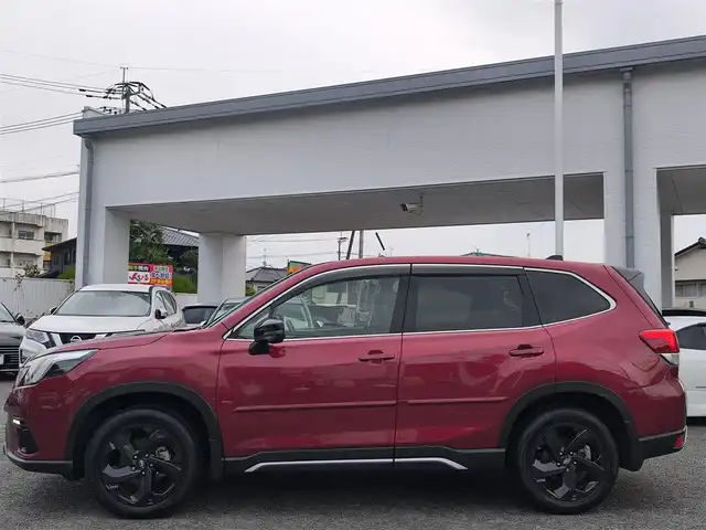 スバル フォレスター スポーツ 熊本県 2024(令6)年 0.2万km クリムゾンレッドP ワンオーナー/純正SDナビ（CN-FX800D）/【フルセグテレビ/Bluetooth/CD/DVD】/サイド・バックカメラ/アイサイト/衝突軽減ブレーキ/レーダークルーズコントロール/ステアリングスイッチ/ハーフレザーシート/前席シートヒーター/前席パワーシート/ステアリングヒーター/電子パーキング/オートホールド/ETC/純正18インチAW/アイドリングストップ/パワーシート/横滑り防止/保証書/取扱説明書