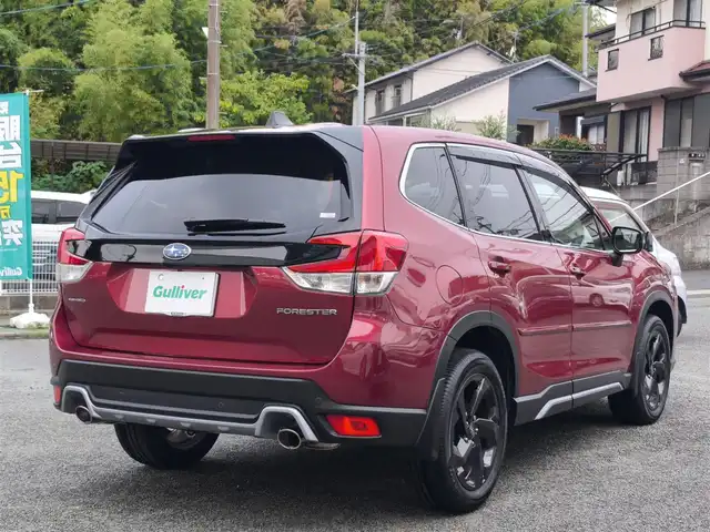 スバル フォレスター スポーツ 熊本県 2024(令6)年 0.2万km クリムゾンレッドP ワンオーナー/純正SDナビ（CN-FX800D）/【フルセグテレビ/Bluetooth/CD/DVD】/サイド・バックカメラ/アイサイト/衝突軽減ブレーキ/レーダークルーズコントロール/ステアリングスイッチ/ハーフレザーシート/前席シートヒーター/前席パワーシート/ステアリングヒーター/電子パーキング/オートホールド/ETC/純正18インチAW/アイドリングストップ/パワーシート/横滑り防止/保証書/取扱説明書