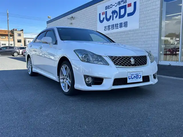 トヨタ クラウン アスリート 群馬県 2012(平24)年 6.3万km ホワイトパールクリスタルシャイン (株)IDOMが運営する【じしゃロン伊勢崎店】の自社ローン専用車両になりますこちらは現金またはオートローンご利用時の価格です。自社ローンご希望の方は別途その旨お申付け下さい/純正HDDナビゲーション/バックカメラ/CD/DVD/DTV/USB/AUX/MSV/クルーズコントリール/ビルトインETC/HIDヘッドライト/フォグライト/前席パワーシート/オートライト/パワーチルトステアリング/ドアバイザー/純正フロアマット