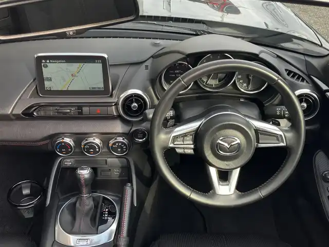 マツダ ロードスター ＲＦ S 山口県 2017(平29)年 1.6万km マシーングレープレミアムM 純正ナビ＆フルセグTV/＆CD/DVDプレーヤー/純正フロアマット/社外車高調/社外17インチアルミ/アドバンスドキー/エンジンプッシュスタート/オートライト/パドルシフト/ETC