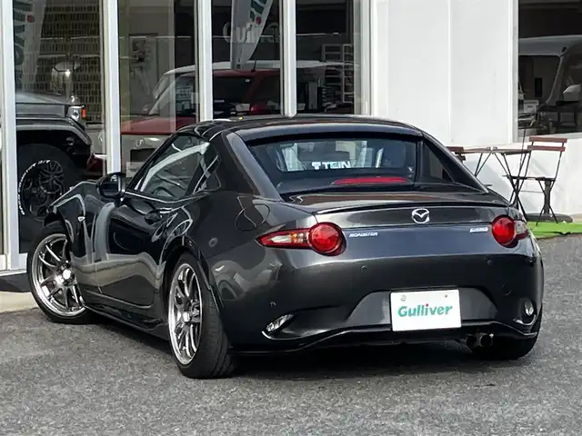 マツダ ロードスター ＲＦ S 山口県 2017(平29)年 1.6万km マシーングレープレミアムM 純正ナビ＆フルセグTV/＆CD/DVDプレーヤー/純正フロアマット/社外車高調/社外17インチアルミ/アドバンスドキー/エンジンプッシュスタート/オートライト/パドルシフト/ETC