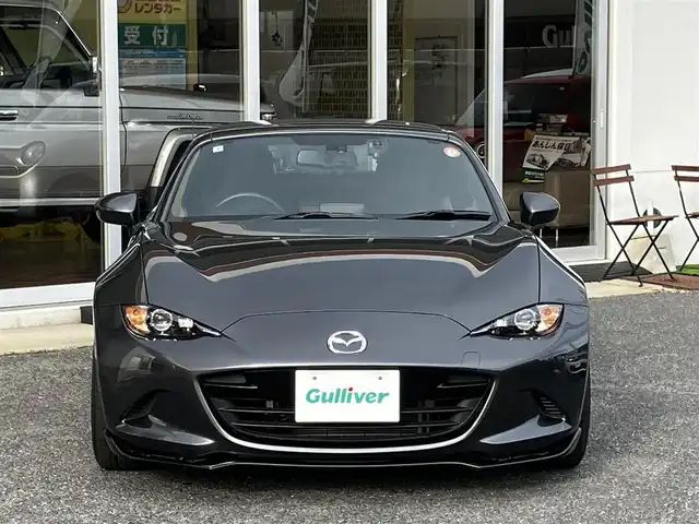 マツダ ロードスター ＲＦ S 山口県 2017(平29)年 1.6万km マシーングレープレミアムM 純正ナビ＆フルセグTV/＆CD/DVDプレーヤー/純正フロアマット/社外車高調/社外17インチアルミ/アドバンスドキー/エンジンプッシュスタート/オートライト/パドルシフト/ETC