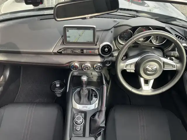 マツダ ロードスター ＲＦ S 山口県 2017(平29)年 1.6万km マシーングレープレミアムM 純正ナビ＆フルセグTV/＆CD/DVDプレーヤー/純正フロアマット/社外車高調/社外17インチアルミ/アドバンスドキー/エンジンプッシュスタート/オートライト/パドルシフト/ETC