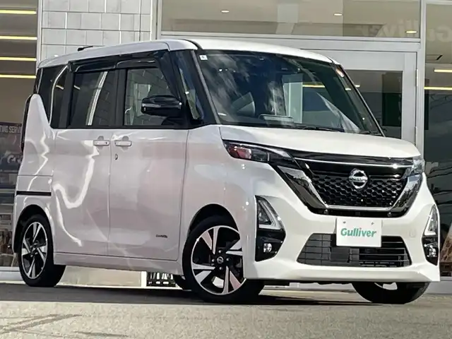 日産 ルークス HWS Gターボ プロパイロットED 兵庫県 2022(令4)年 4.7万km ホワイトパール 純正9インチナビ/アラウンドビューモニター/プロパイロット/エマージェンシーブレーキ/両側パワースライドドア/フルセグTV/Bluetooth接続/シートヒーター/後席サーキュレーター/革調シート/CD/DVD/ETC/ステアリングリモコン/LEDヘッドライト/スイッチスタート