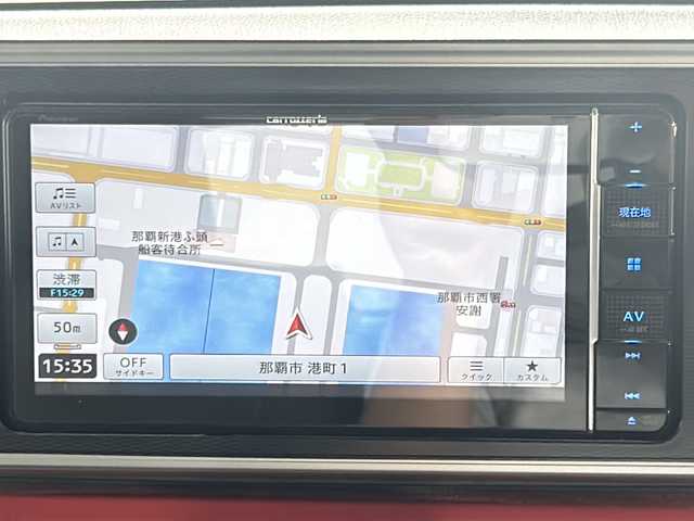 ダイハツ キャスト スポーツ SAⅢ 沖縄県 2018(平30)年 4.9万km パールホワイトⅢ 県外仕入れ/禁煙車/社外ナビ/フルセグ・Bluetooth・CD・DVD/スマートアシストIII/・衝突回避支援ブレーキ機能/・車線逸脱警報機能/・誤発信抑制制御機能/・先行車発信お知らせ機能/・オートハイビーム/パドルシフト/ステアリングリモコン/アイドリングストップ/シートヒーター/ハーフレザーシート/純正フロアマット/カーボンルーフ/純正アルミホイール/LEDヘッドライト/オートライト/ETC