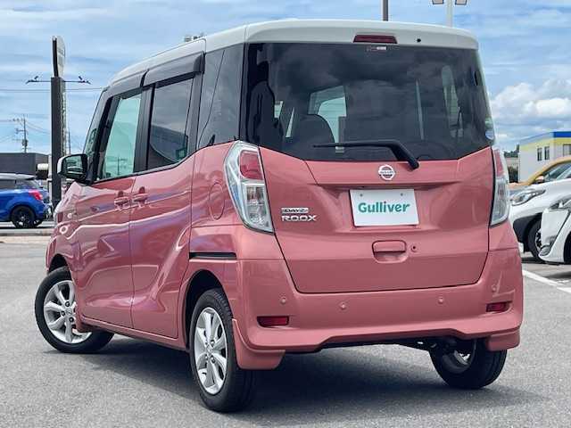 日産 デイズ ルークス X Vセレクション 長崎県 2018(平30)年 8.7万km ブロッサムピンク 純正メモリーナビ/CD/DVD/BT/フルセグTV/アラウンドビューモニター/エマージェンシーブレーキ/両側パワースラアイドドア/ステアリングスイッチ/ナビ連動ドライブレコーダー/純正14インチAW/ETC