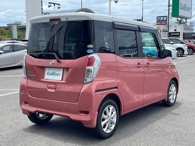 日産 デイズ ルークス X Vセレクション 長崎県 2018(平30)年 8.7万km ブロッサムピンク 純正メモリーナビ/CD/DVD/BT/フルセグTV/アラウンドビューモニター/エマージェンシーブレーキ/両側パワースラアイドドア/ステアリングスイッチ/ナビ連動ドライブレコーダー/純正14インチAW/ETC