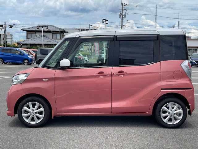 日産 デイズ ルークス X Vセレクション 長崎県 2018(平30)年 8.7万km ブロッサムピンク 純正メモリーナビ/CD/DVD/BT/フルセグTV/アラウンドビューモニター/エマージェンシーブレーキ/両側パワースラアイドドア/ステアリングスイッチ/ナビ連動ドライブレコーダー/純正14インチAW/ETC