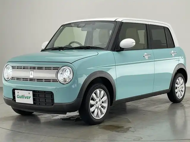 スズキ ラパン X 愛知県 2021(令3)年 1.9万km フレンチミントパールメタリック ディスプレイオーディオ　Ｂｌｕｅｔｏｏｔｈ　シートヒーター　純正アルミ　ツートンカラー　デュアルセンサーブレーキ　衝突軽減　車線逸脱　ＨＩＤオートライト　プッシュスタート　パーキングセンサー　禁煙車
