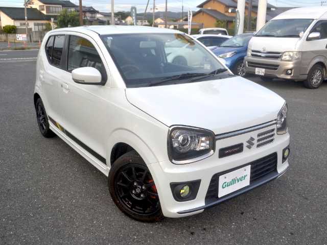 スズキ アルト ワークス 宮城県 2021(令3)年 3.2万km ピュアホワイトP /　ターボ/　社外メモリーナビ/　フルセグTV/　Bluetooth/　ETC2.0/　前席レカロシート/　ステアリングスイッチ/　スマートキー/　スペアあり/　プッシュスタート/　LEDヘッドライト/　フォグランプ/　純正15インチAW/　フロアマット/