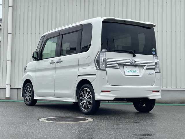 ダイハツ タント カスタム X トップED SA Ⅲ 富山県 2017(平29)年 2.2万km パールホワイトⅢ 純正ナビ／/フルセグＴＶ／/Ｂｌｕｅｔｏｏｔｈ／/ＤＶＤ再生／/Ｂカメラ／/パワースライドドア／/スマートキー／/シートヒーター／/ドライブレコーダー／/アイドリングストップ／/ＬＥＤオートライト／/スマートアシスト/ドライブレコーダー