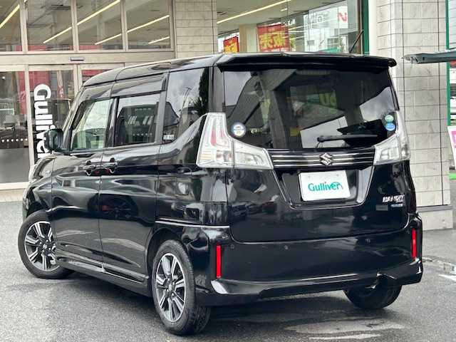 スズキ ソリオ バンディット HV MV 東京都 2018(平30)年 8.6万km スーパーブラックパール ワンオーナー/純正SDナビ/Bluetooth/フルセグTV AMFM/全周囲カメラ/バックカメラ/左側パワースライドドア/クルーズコントロール/ドライブレコーダー/コーナーセンサー/レーンアシスト/衝突被害軽減システム/エアバッグ(ダブル＋サイド)/オートエアコン(AAC)/オートライト/プッシュスタート/スペアキー×1/保証書＆取扱説明書