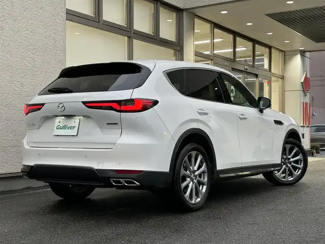 マツダ ＣＸ－６０ 25S Lパッケージ 大阪府 2023(令5)年 3.5万km ロジウムホワイトプレミアムメタリック １オーナー/純正ナビ/（フルセグ／ＢＴ／ＣＤ／ＤＶＤ）/バックカメラ/レーダークルーズコントロール/衝突軽減システム/レーンキープアシスト/横滑り防止装置/ヘッドアップディスプレイ/ハンドルヒーター/AUTO HOLD/Apple Carplay/ハーフレザーシート/前席シートヒーター/前席パワーシート/社外フロアマット/純正２０インチＡＷ/ドラレコ/ETC/保証書/記録簿