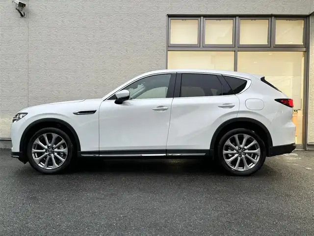 マツダ ＣＸ－６０ 25S Lパッケージ 大阪府 2023(令5)年 3.5万km ロジウムホワイトプレミアムメタリック １オーナー/純正ナビ/（フルセグ／ＢＴ／ＣＤ／ＤＶＤ）/バックカメラ/レーダークルーズコントロール/衝突軽減システム/レーンキープアシスト/横滑り防止装置/ヘッドアップディスプレイ/ハンドルヒーター/AUTO HOLD/Apple Carplay/ハーフレザーシート/前席シートヒーター/前席パワーシート/社外フロアマット/純正２０インチＡＷ/ドラレコ/ETC/保証書/記録簿
