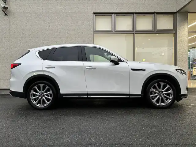 マツダ ＣＸ－６０ 25S Lパッケージ 大阪府 2023(令5)年 3.5万km ロジウムホワイトプレミアムメタリック １オーナー/純正ナビ/（フルセグ／ＢＴ／ＣＤ／ＤＶＤ）/バックカメラ/レーダークルーズコントロール/衝突軽減システム/レーンキープアシスト/横滑り防止装置/ヘッドアップディスプレイ/ハンドルヒーター/AUTO HOLD/Apple Carplay/ハーフレザーシート/前席シートヒーター/前席パワーシート/社外フロアマット/純正２０インチＡＷ/ドラレコ/ETC/保証書/記録簿