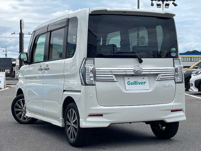 ダイハツ タント カスタム X トップED SA Ⅲ 長崎県 2018(平30)年 8.6万km パールホワイトⅢ 社外ディスプレイオーディオ/CD/DVD/BT/USB/バックカメラ/左側パワースライドドア/スマートアシストIII/D席シートヒーター/LEDオートライト/オートマチックハイビーム/純正14インチAW