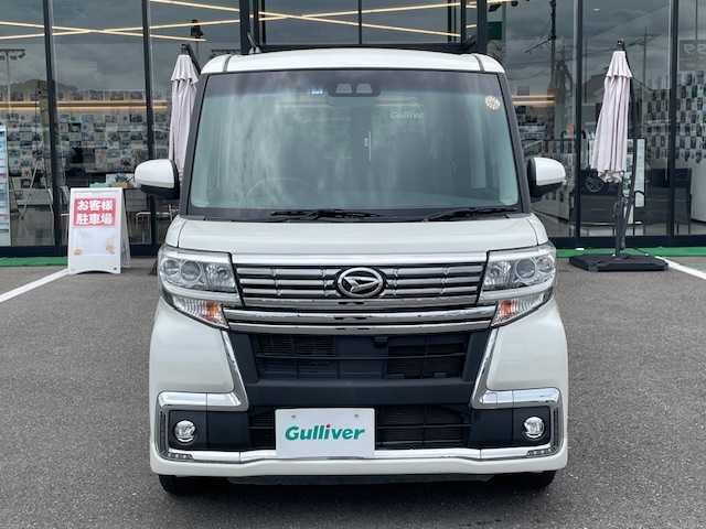 ダイハツ タント カスタム X トップED SA Ⅲ 長崎県 2018(平30)年 8.6万km パールホワイトⅢ 社外ディスプレイオーディオ/CD/DVD/BT/USB/バックカメラ/左側パワースライドドア/スマートアシストIII/D席シートヒーター/LEDオートライト/オートマチックハイビーム/純正14インチAW