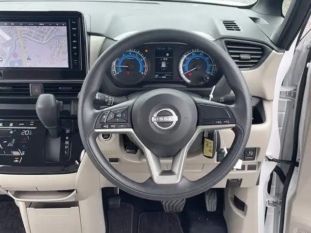 日産 ルークス X 千葉県 2024(令6)年 0.3万km ホワイトパール 9型ナビMM223D-L 全方位カメラ ハンズフリー電動スライドドア フルセグ HDMI BT ドラレコ スマートキー２個 純正フロアマット 前後センサー LEDライト オートライト アイドルストップ