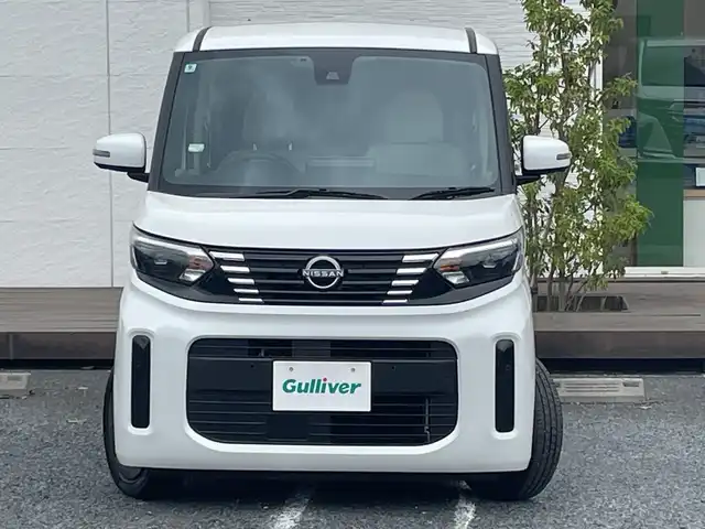 日産 ルークス X 千葉県 2024(令6)年 0.3万km ホワイトパール 9型ナビMM223D-L 全方位カメラ ハンズフリー電動スライドドア フルセグ HDMI BT ドラレコ スマートキー２個 純正フロアマット 前後センサー LEDライト オートライト アイドルストップ