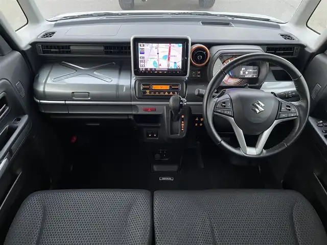スズキ スペーシア ギア HYBRID XZターボ 兵庫県 2021(令3)年 6.3万km ピュアホワイトP ヘッドアップディスプレイ/追従クルーズコントロール/パドルシフト/パナソニックナビ（SD）/両側パワースライドドア/シートヒーター/Bluetoothオーディオ/革巻きステアリング/ステアリングスイッチ/ETC/純正フロアマット