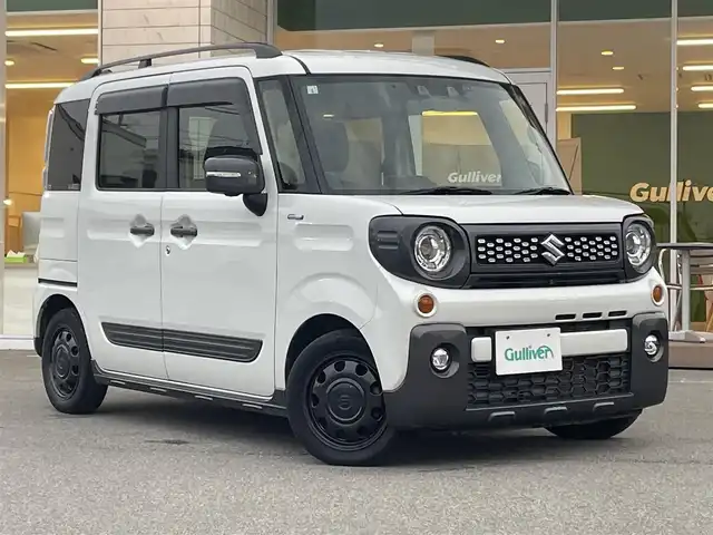 スズキ スペーシア ギア HYBRID XZターボ 兵庫県 2021(令3)年 6.3万km ピュアホワイトP ヘッドアップディスプレイ/追従クルーズコントロール/パドルシフト/パナソニックナビ（SD）/両側パワースライドドア/シートヒーター/Bluetoothオーディオ/革巻きステアリング/ステアリングスイッチ/ETC/純正フロアマット