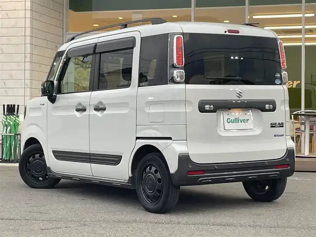 スズキ スペーシア ギア HYBRID XZターボ 兵庫県 2021(令3)年 6.3万km ピュアホワイトP ヘッドアップディスプレイ/追従クルーズコントロール/パドルシフト/パナソニックナビ（SD）/両側パワースライドドア/シートヒーター/Bluetoothオーディオ/革巻きステアリング/ステアリングスイッチ/ETC/純正フロアマット